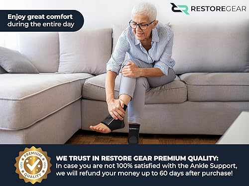 Miniatura 6 de Soporte de compresión de manga de tobillo, manga de compresión de pie para uso diario, cómoda manga de soporte de tobillo, calcetines