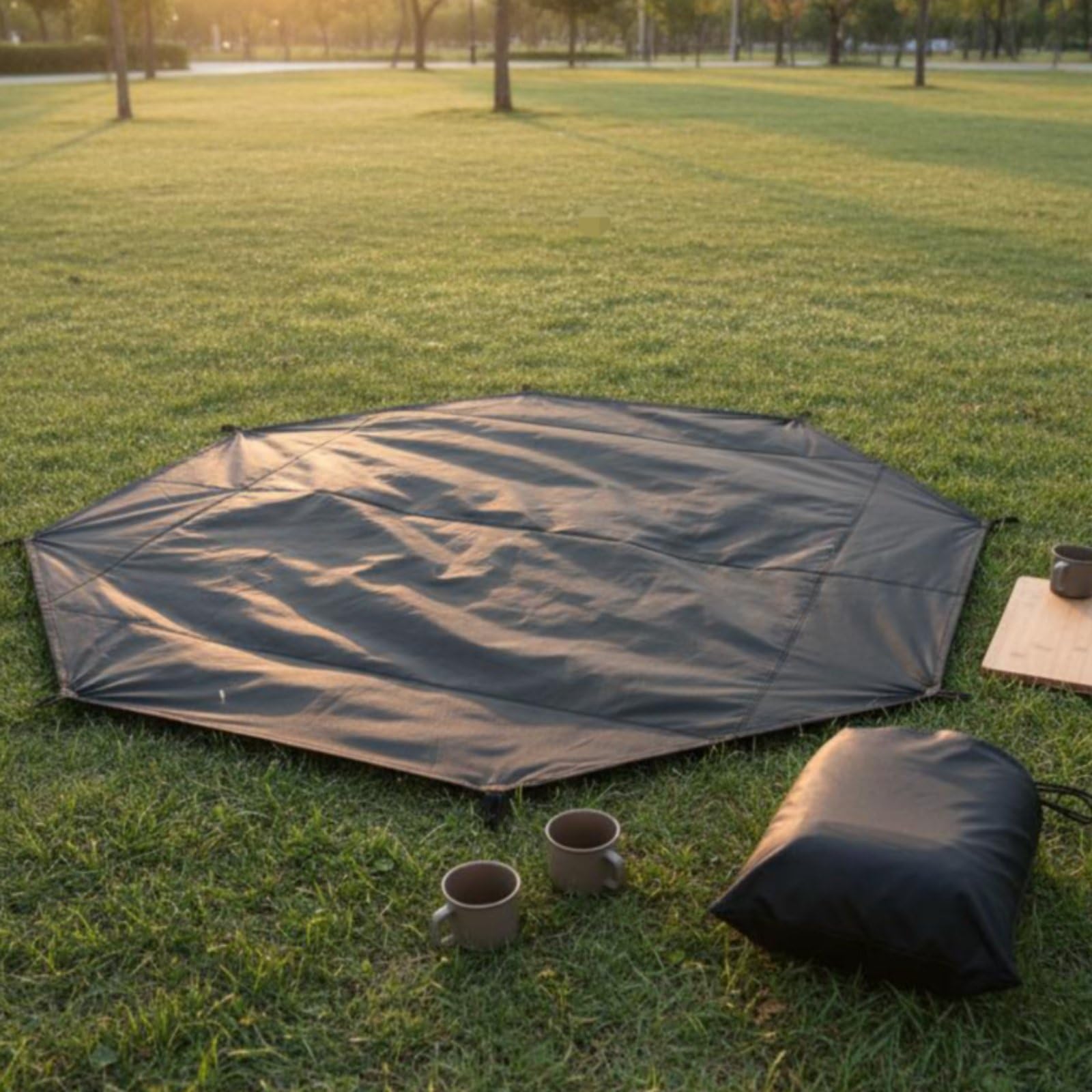 Picknickdecke Outdoor Bodenmatte Zeltunterlage Schutzmatte Oxford Gewebe mit Verstärkten Ecken Und Wasserabweisender Oberfläche für Familienausflüge Strandbesuche Wandertouren Gartenfest