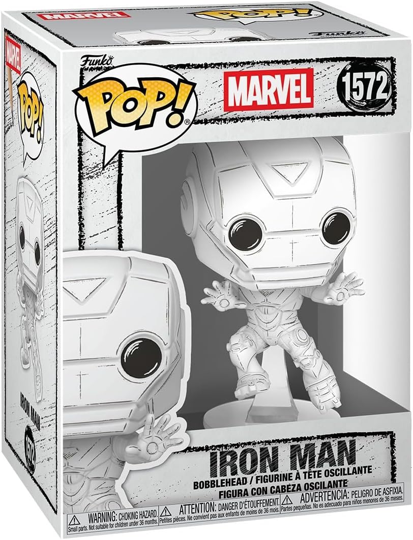 Funko Pop! Marvel: Marvel Sketched - Iron Man - Collectable Vinyl Figure - Gift Idea - Official Merchandise - Toys for Kids & Adults - Comic Fans - Model Figure for Collectors and Display