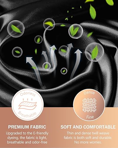 Miniatura 5 de mikimini Gorro de ducha grande para mujer, de pelo largo, negro, reutilizable, impermeable, doble capa, XL, lavable, no destiñe, sin olor, de alta