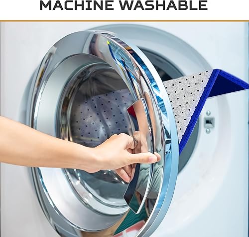 Miniatura 6 de Alfombra de baño de lujo, 1 alfombra de baño de espuma viscoelástica, antideslizante y ultrasuave, altamente absorbente, fácil de limpiar, color