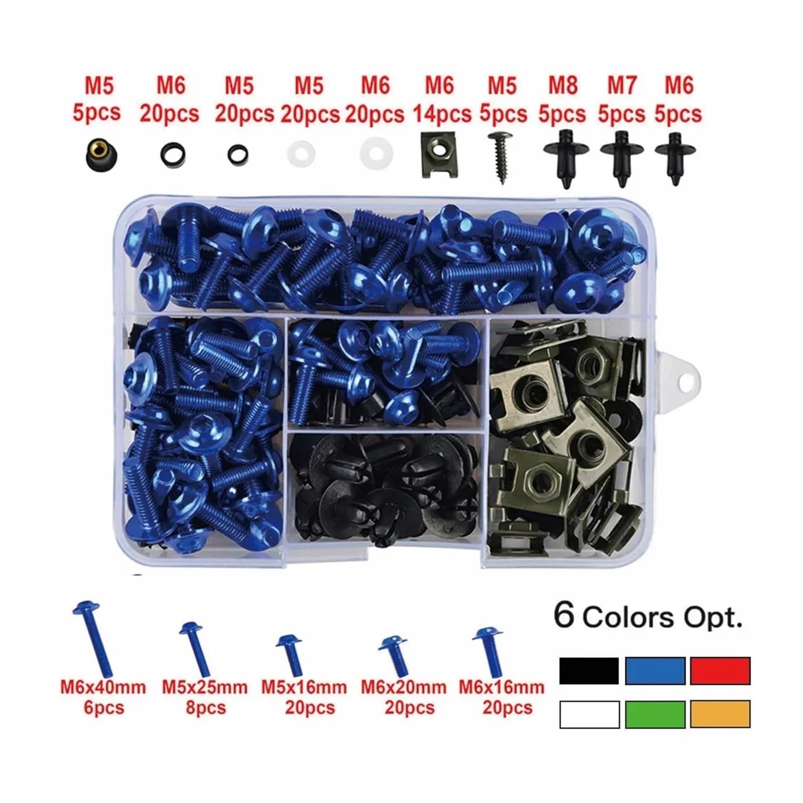 Motorrad Verkleidungsschrauben Für Hon@&da Motorrad Zubehör Aluminium Verkleidung Schrauben Schrauben Kit Mutter Clips