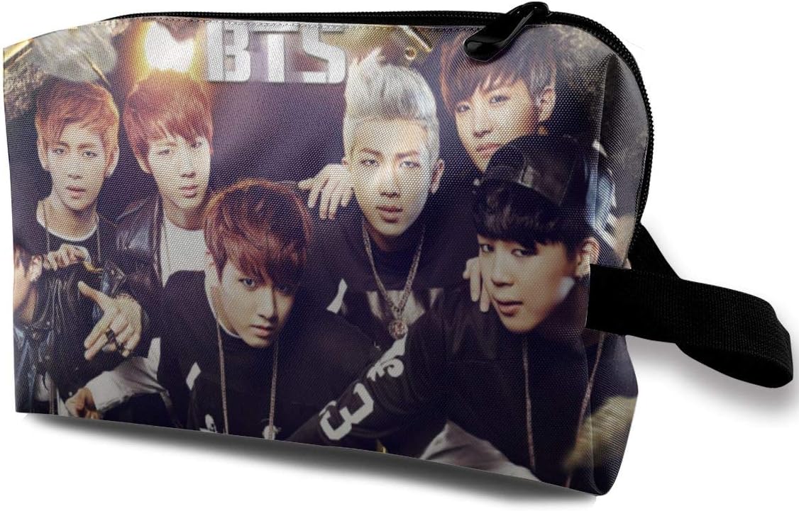 BTS Monster JIN SUGA Jimin V Travel Makeup Toiletries Bag Girls Womens Cosmetic Organizer Storage Bags