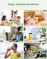 Vista 8 de Licuadoras para batidos, licuadora personal de 900 W para batidos y licuados con 2 vasos portátiles sin BPA de 22 onzas, exprimidor pequeño