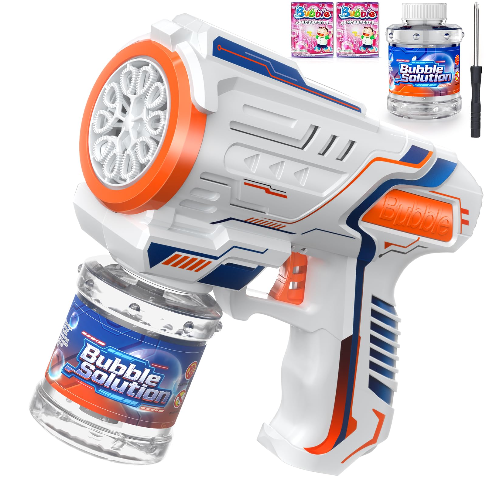 STRUKTURPASTE Seifenblasenmaschine,Seifenblasenpistole Kinder Seifenblasen Machine:LED-Licht Wiederaufladbares Seifenblasen Elektrisch Mit Automatische Bubble Maker Für Kids Party Spielzeug