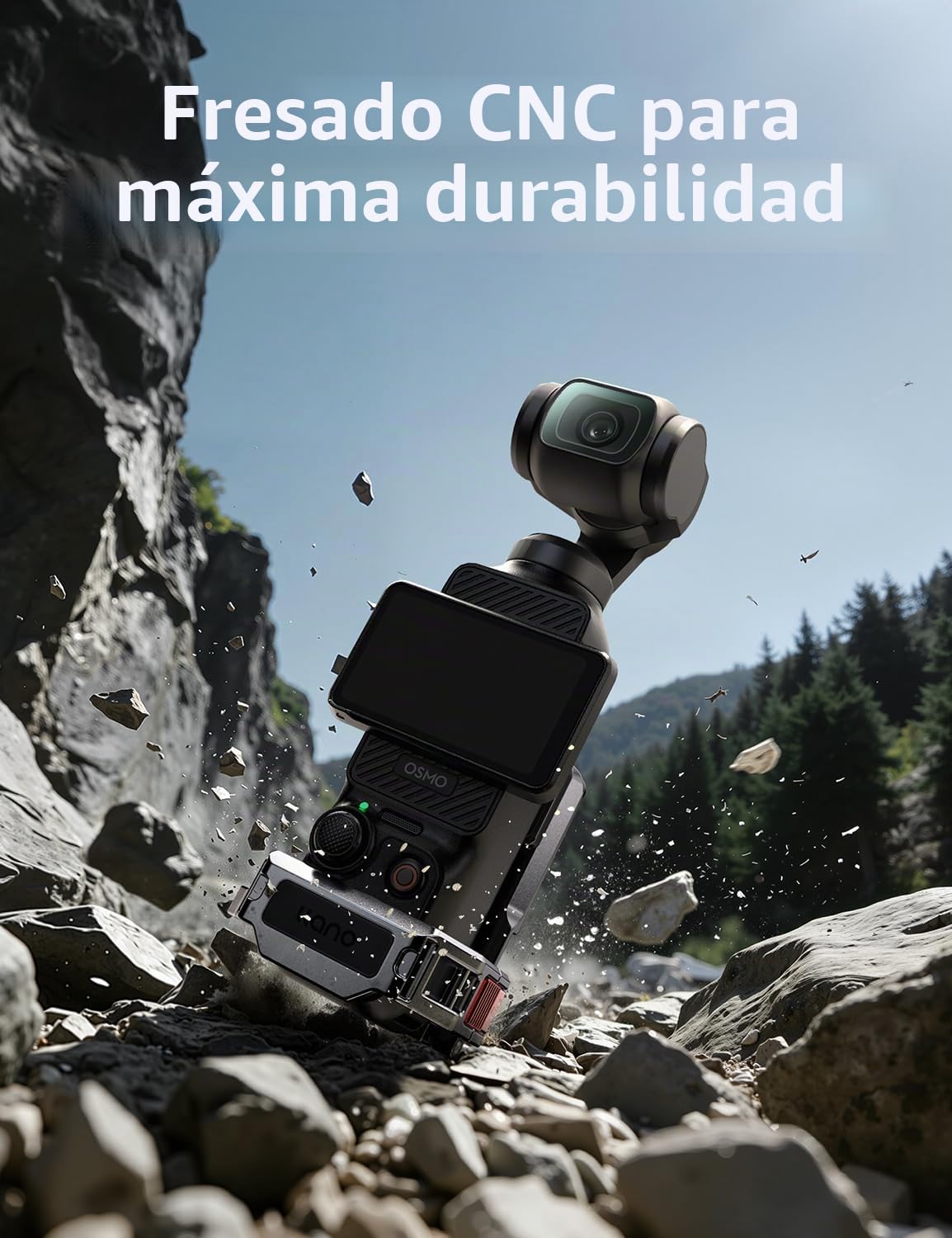 Llano Soporte de Montaje magnético Compatible con dji Osmo Pocket 4/3, Abrazadera adaptadora de Aluminio para Accesorios Pocket3 con imán Potente, ángulo Ajustable de 180°