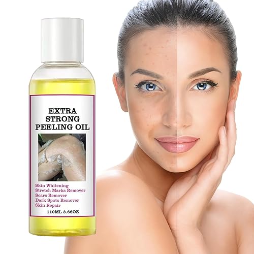 QLASIC Peeling Oil for Dark Skin, Yellow Peeling Oil,Effective peeling oil,Exfoliating Peeling Oil for Body All Skin Type - 110ML3.66 OZ-CY12