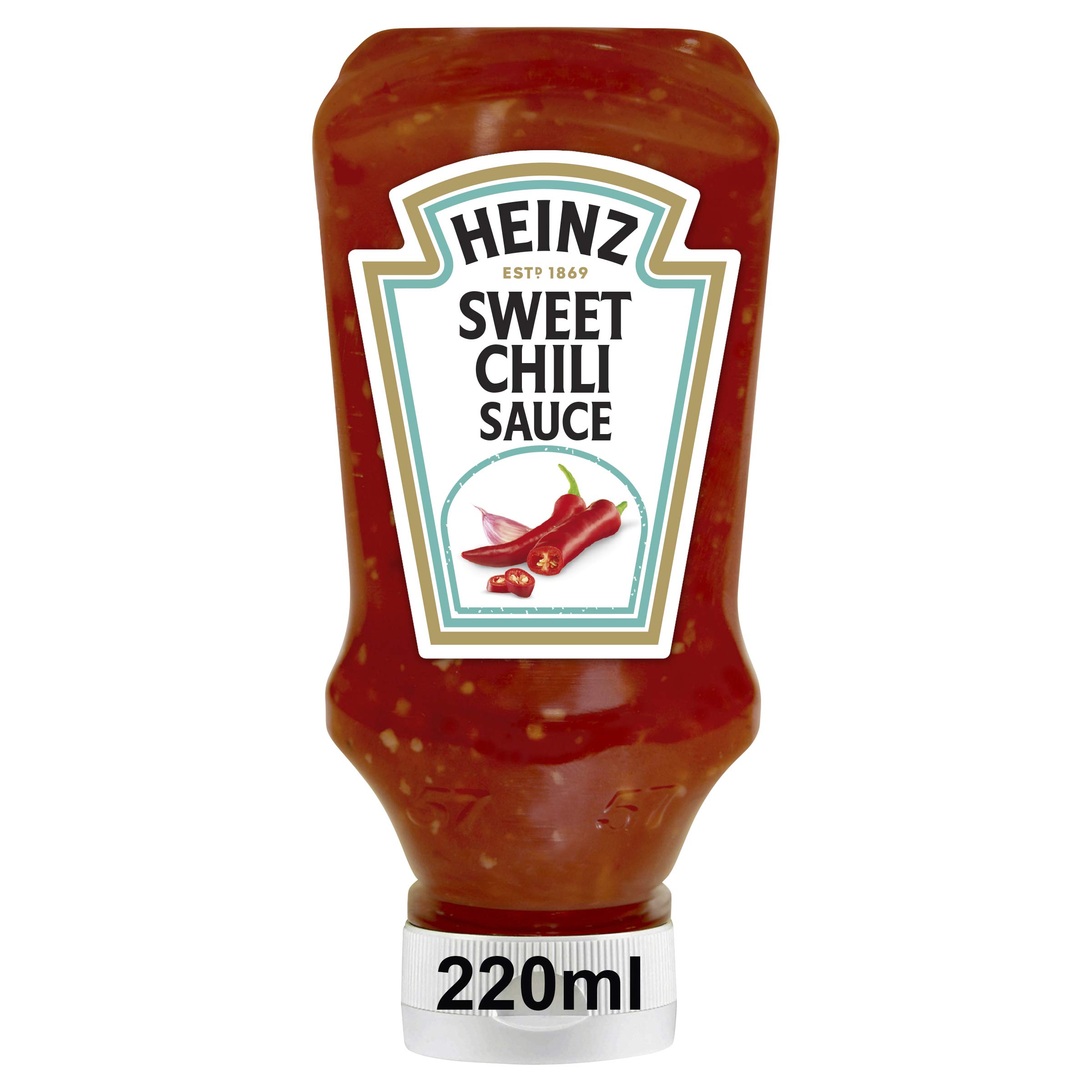 Heinz Sweet Chili Sauce – Süß-scharfe Sauce in Kopfsteherflasche – 1 x 220 ml