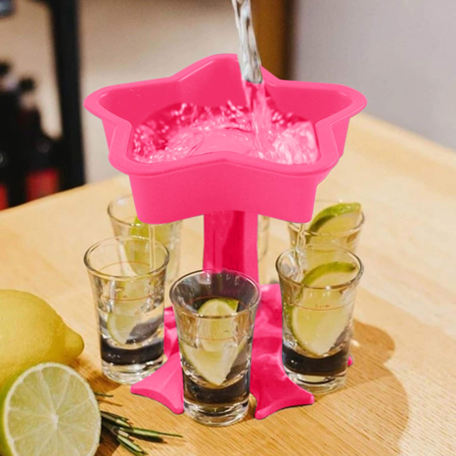 Dispenser Per Cocktail E Liquori 6 Bicchieri: Erogatore Per Feste, Bar E Camper (Plastica ABS, 2 Pezzi)