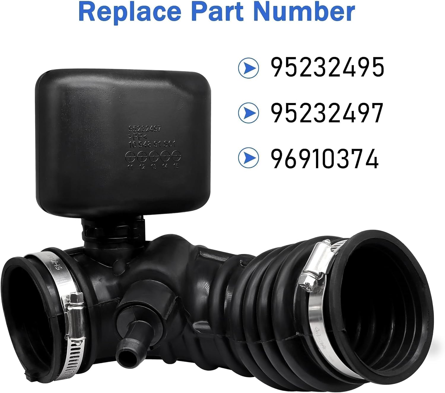 Air Cleaner Outlet Duct Hose Compatible with Chevrolet Spark 2013-2015 for Spark EV 2014-2015 Replaces# 95232495 95232497 96910374