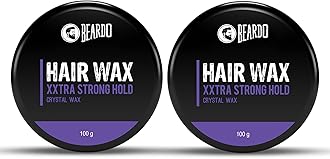 Beardo Xxtra Stronghold Hair Wax, 100 gm (Pack of 2) | Crystal Hair Wax for Men | Styling Wax for Glossy Finish & Shine | Strong Hold