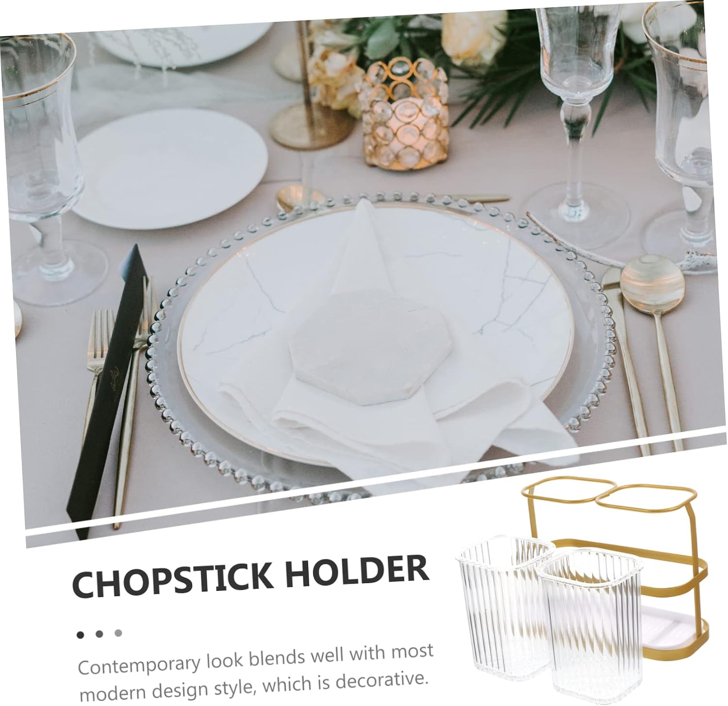 ULTECHNOVO Wall Mount Chopstick Holder Multi Function Utensil Storage with Draining for Kitchen Countertop Elegant Design for Easy Access and Drying of Cutlery