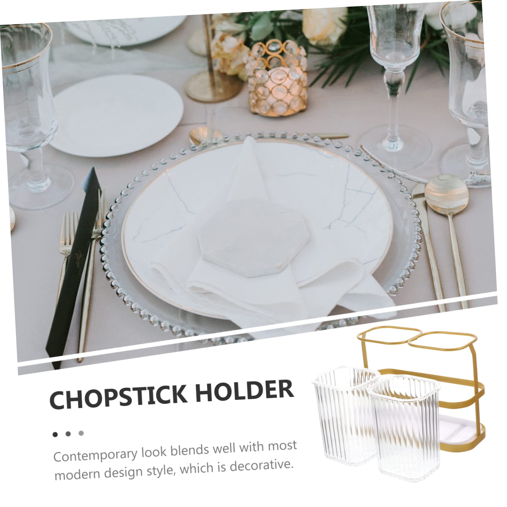 ULTECHNOVO Wall Mount Chopstick Holder Multi Function Utensil Storage with Draining for Kitchen Countertop Elegant Design for Easy Access and Drying of Cutlery