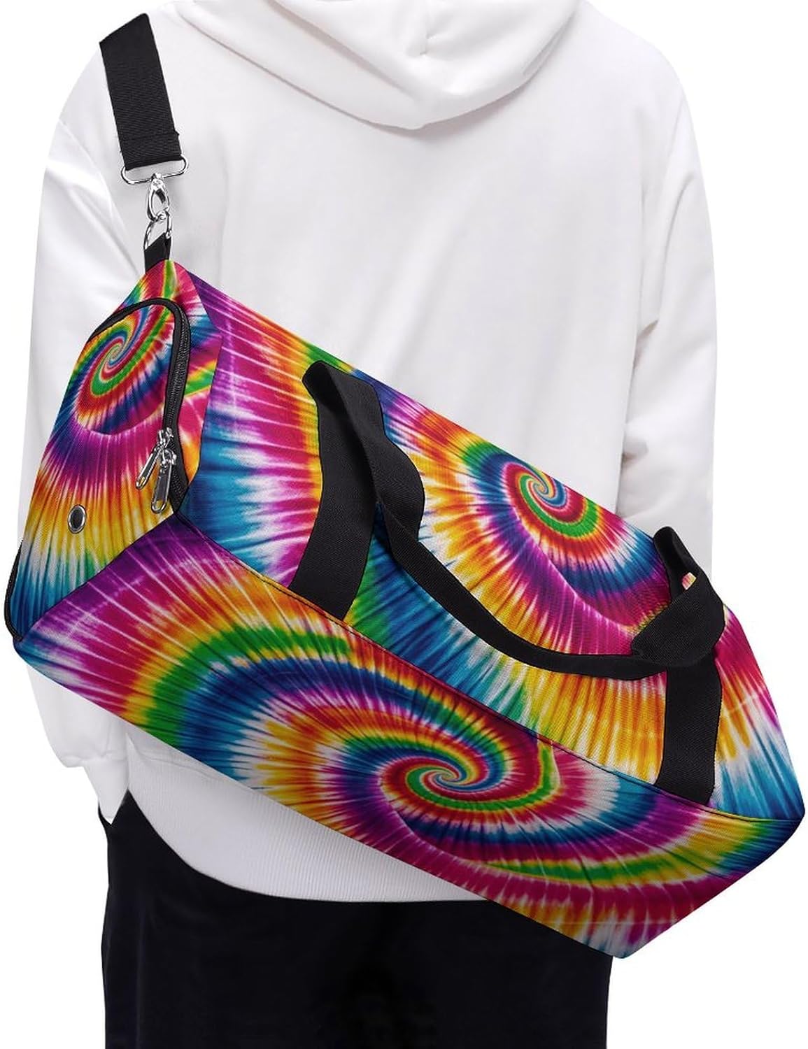 Tie Dye Is Colorful Barrel Gym Bags for Men And Women, Duffle Bag for Travel Sports Bag Camping Weekend Carry on Overnight Duffel Bag with Shoulder Strap