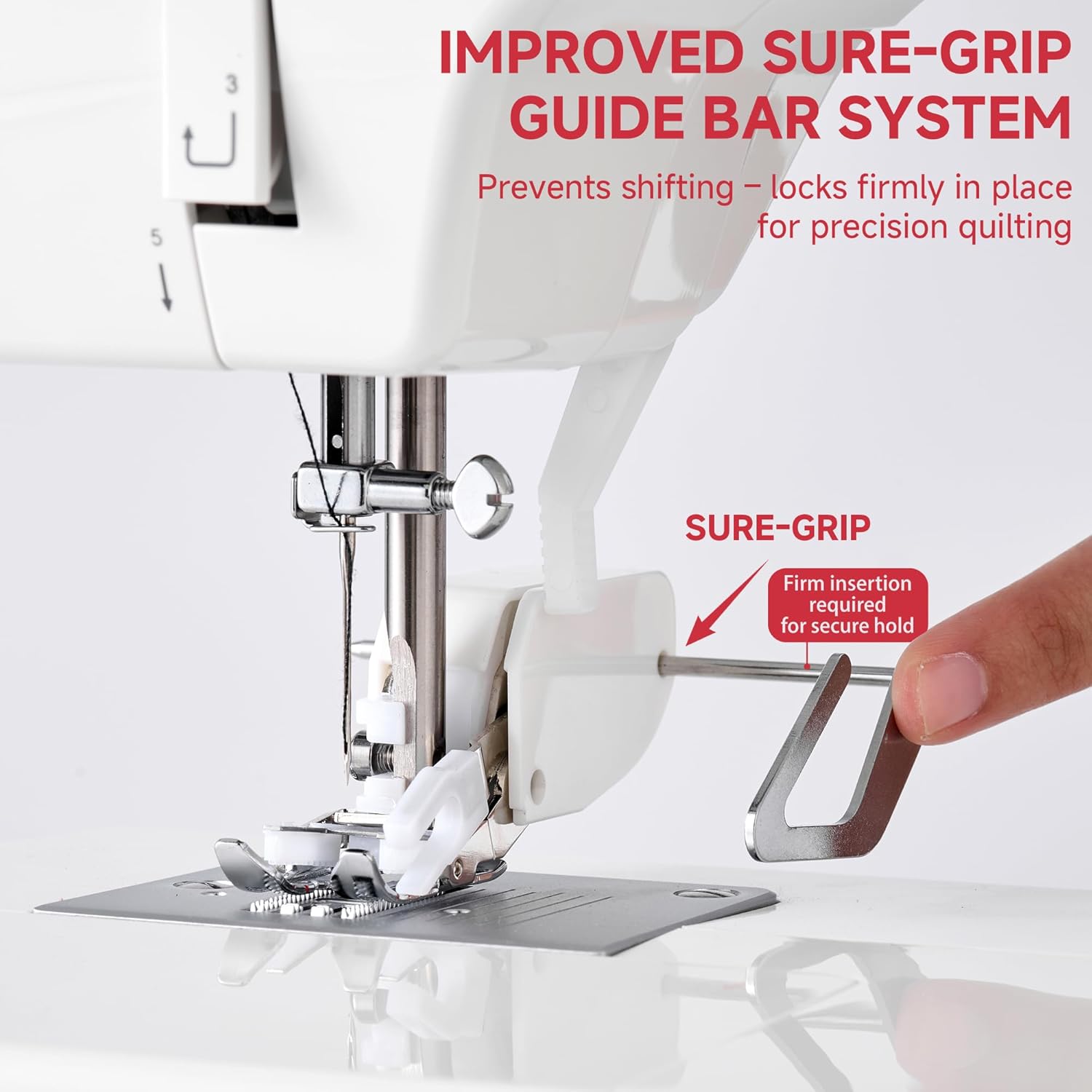 Open Toe Walking Foot with Guide – Compatible with Brother Sewing Machine, 7mm Low Shank Attachment, Bonus 1/4 Inch Quilting Foot