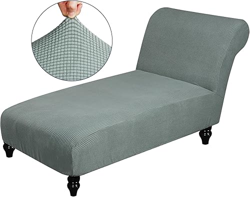 Miniatura 9 de ele ELEOPTION Funda para tumbona súper elástica para interiores, funda de lujo para tumbona sin brazos, ajuste universal de 40 a 60 pulgadas