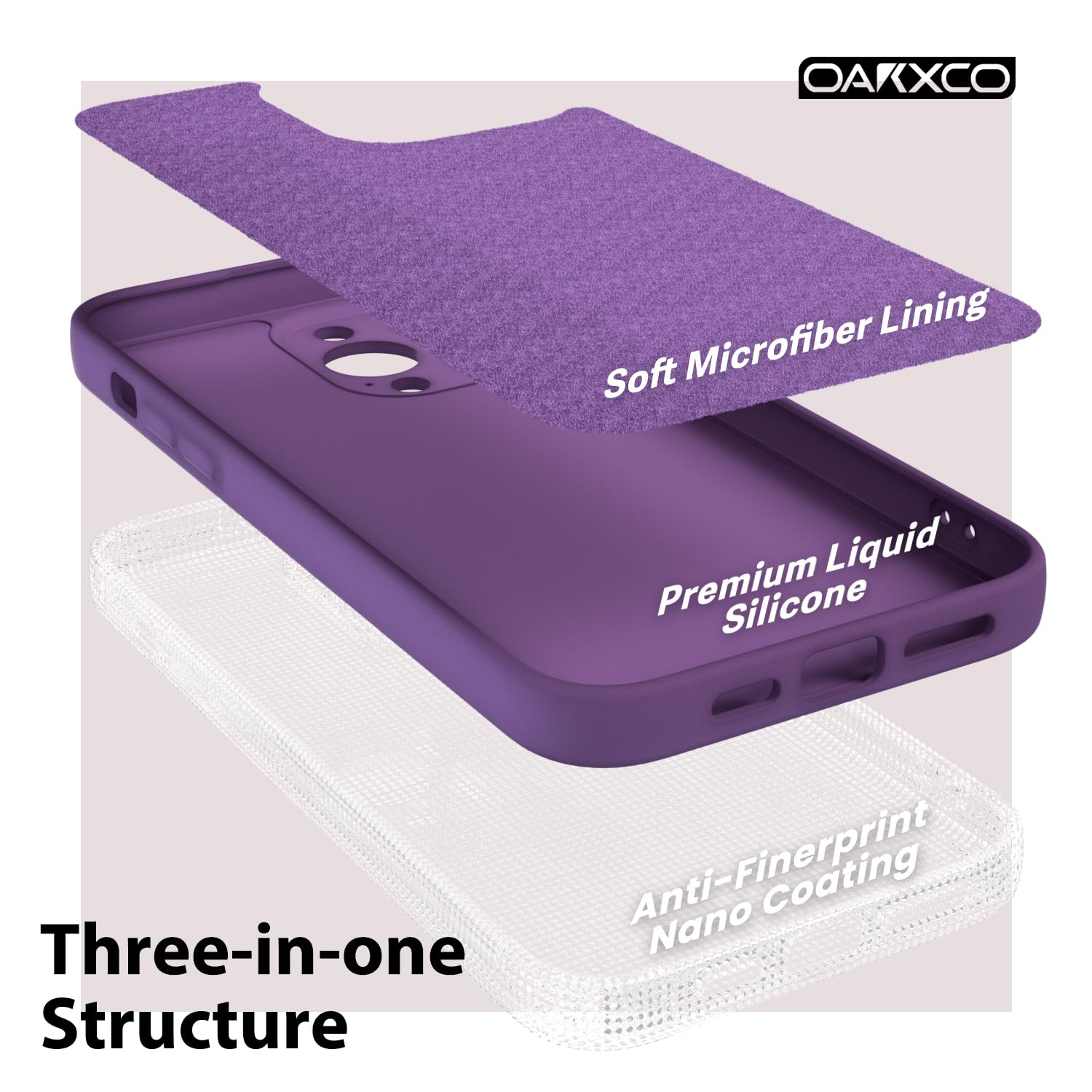 oakxco for iPhone 16 Pro Max Case Liquid Silicone, Soft Rubber Gel Elegant Aesthetic Basic Simple Cover, Cute Thin Slim TPU Matte Solid Color Plain Smooth Case for Women Girl, Light Pink — view 472