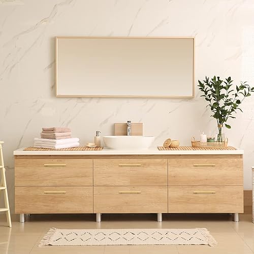 Miniatura 6 de Ravinte Paquete de 30 manijas doradas de latón cepillado de 8 pulgadas, herrajes dorados para armarios de cocina, 11 pulgadas de longitud total