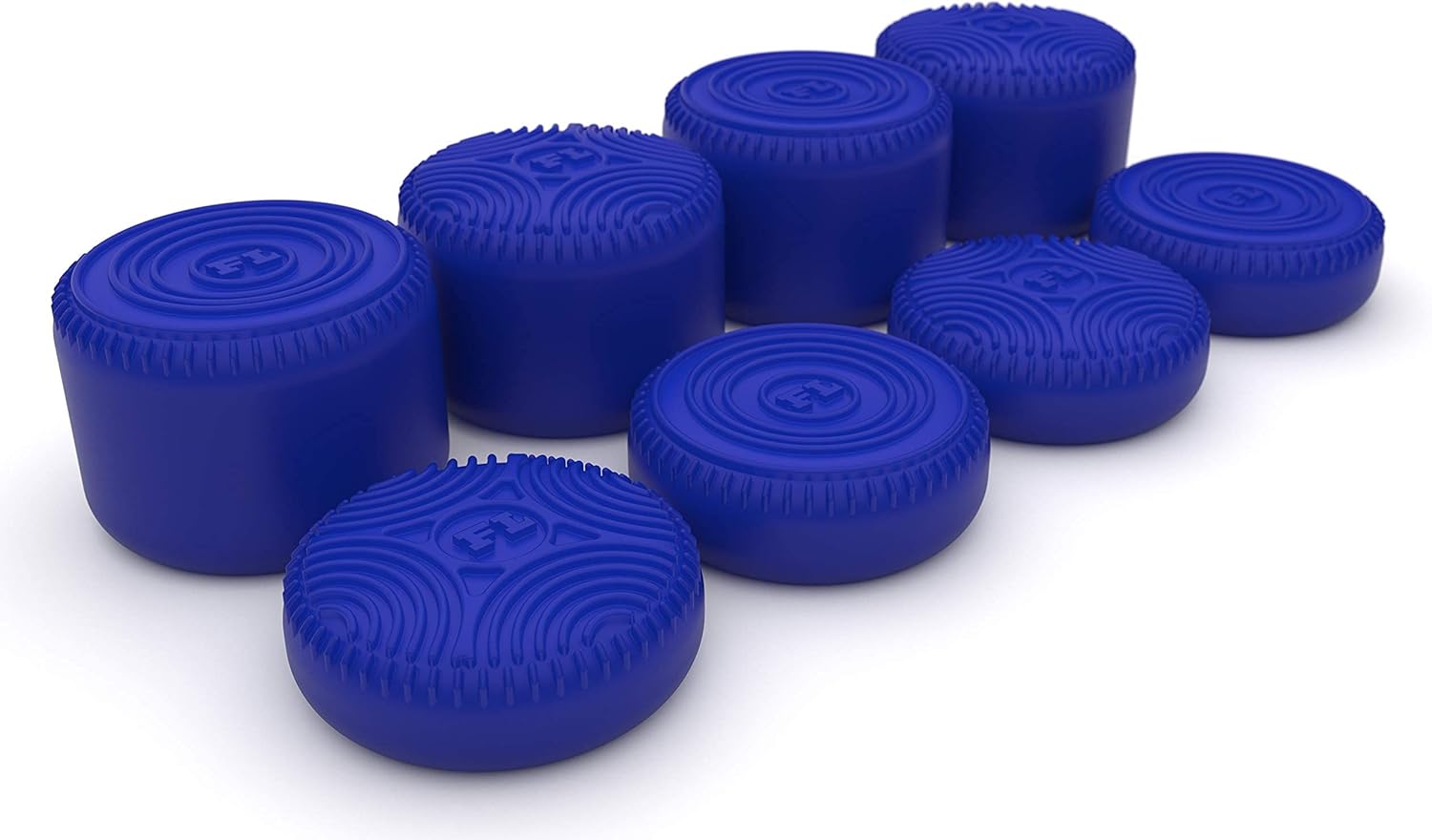 Foamy Lizard SensePro PS5 Controller Skin | Dock Compatible, Soft Flat Anti-Slip Studded Silicone Gel Grip Cover for PlayStation 5 Dualsense, Rubber Protector Plus 8 Raised Thumb Grip Caps (Blue) - Image 6