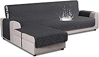 Vista 18 de VANSOFY Fundas de sofá modulares mejoradas, 100 % impermeables, en forma de L, funda reversible para sofá seccional, funda protectora para muebles