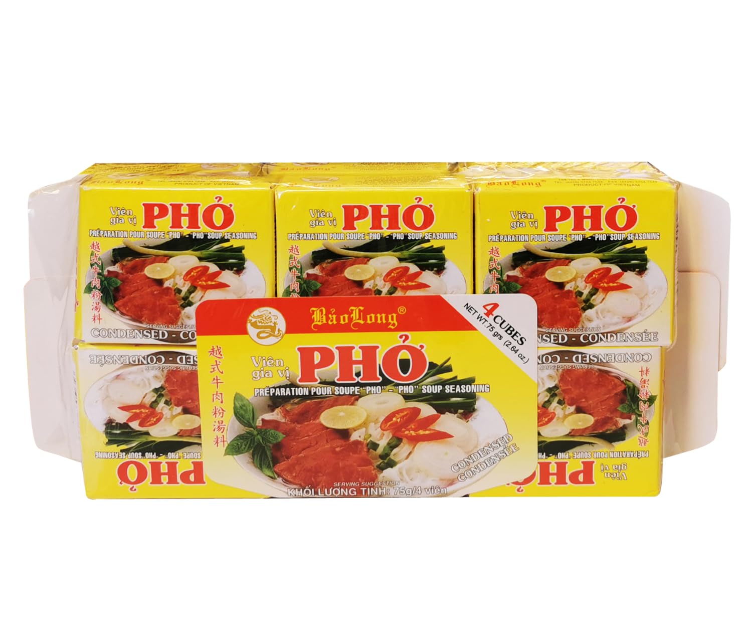 BAO LONG Phở-Bò-Brühwürfel, 12 × 75 g
