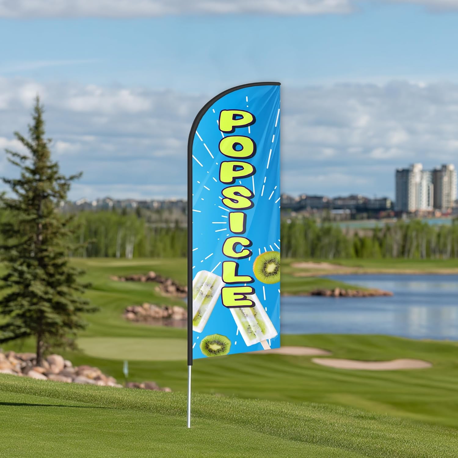 Popsicle Feather Flag for Business Advertising 6 FT Swooper Flag for Storefronts Retailers Shops Food Trucks Events and Fairs (Flagpole Not Included) - Image 4