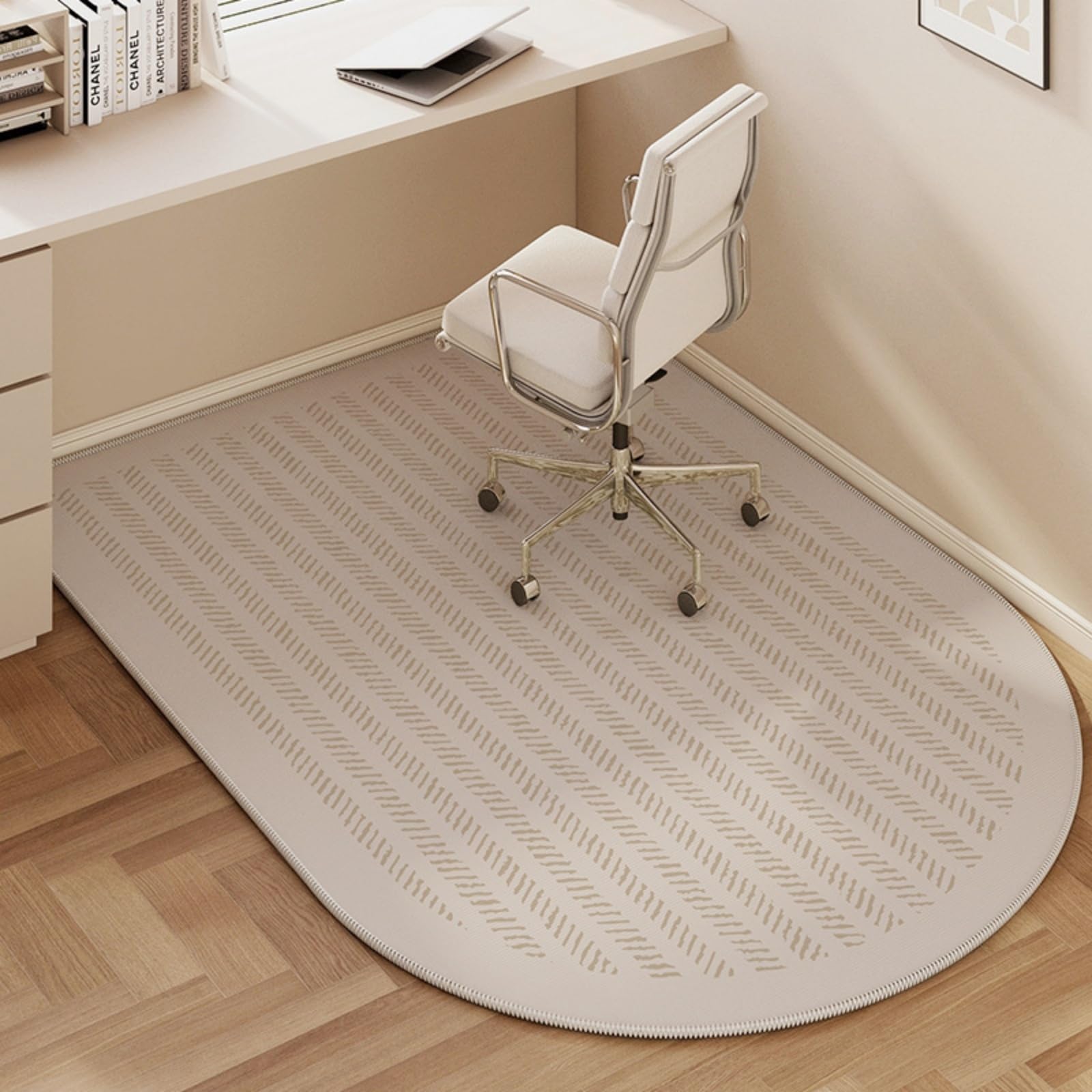 Odot Office Chair Mat for Carpeted and Hardwood Floor Protector, Modern Non-Slip Computer Gaming Rolling Chair Desk Mat Protection Carpet for Wooden Floors (Geometric,120x160cm)