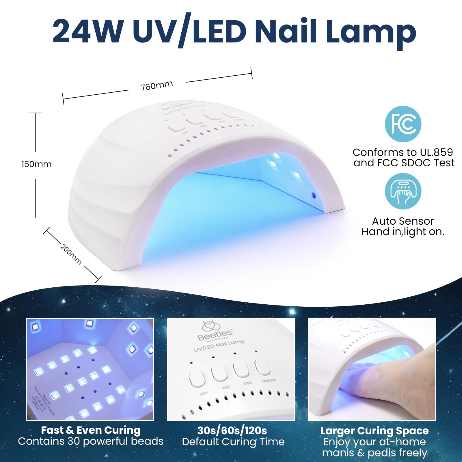 Beetles Poly Nail Gel Kit - 6 Colors Jelly Nude Extension Kit with Slip Solution Builder Nail Enhancement for Beginner & Professional Long Lasting DIY Home Gift for Women, UV & LED Needed: Dazzling Night