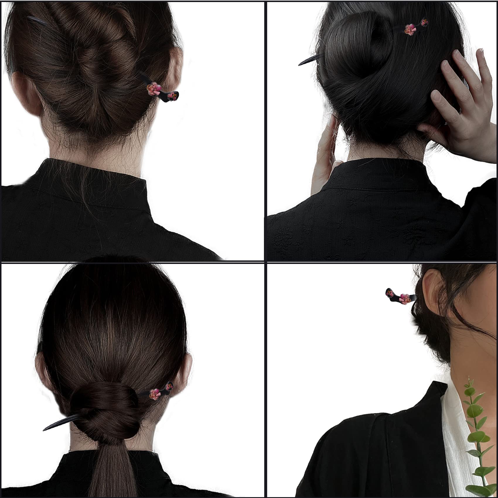 bacchette per capelli, Bacchette for capelli semplici in lega for forcina in metallo for chignon Bastoncini for capelli stile antico for acconciature da donna e ragazza(Style1)