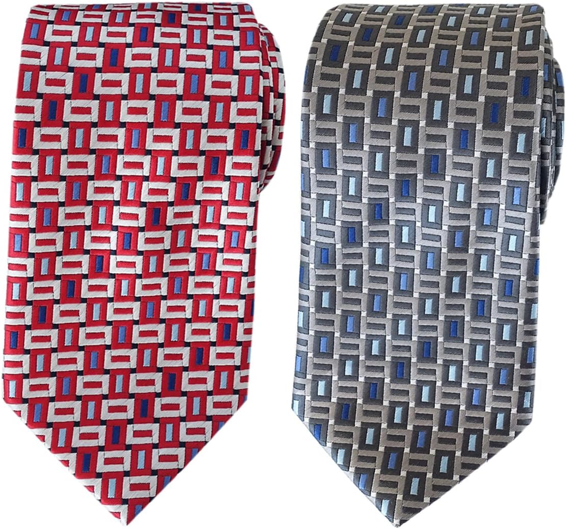 Extra Long Tie 63" Rectangle Men's Woven Jacquard XL Necktie