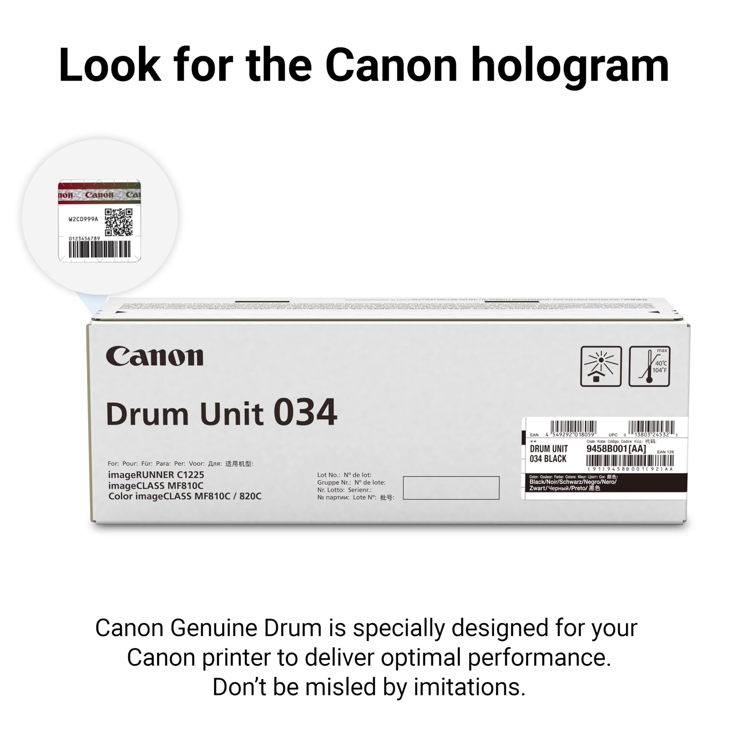 Amazon.com: Canon Genuine 034 Black Drum Cartridge Compatible with