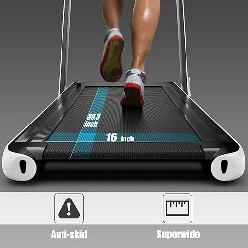 Miniatura 7 de Goplus 2 in 1 Folding Treadmill, 2.25HP Superfit Under Desk Electric Treadmill, Installation-Free with Remote Control, APP Control and LED Display