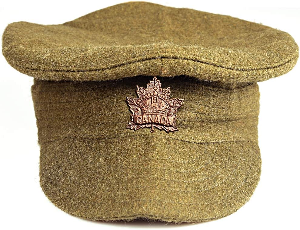 WW1 Canadian/British Trench Cap and Badge - Reproduction