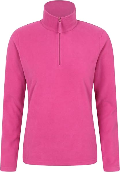 Mountain Warehouse Camber Half Zip Women's Fleece - Lightweight, Warm & Cosy Half Zip Sweatshirt - Best for Spring Summer, Camping, Outdoors, Travelling & Hiking - 1