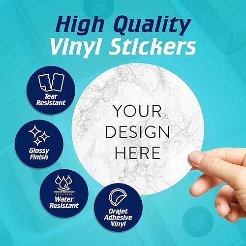 Vista 893 de DayStar Custom Signs & Design - 100 adhesivos de vinilo personalizables, con texto, imagen, diseño y logotipo; adhesivos para logotipo de embalaje