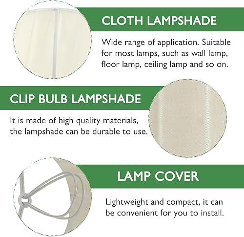 Miniatura 4 de Pantalla con clip para lámpara de mesa, lámpara colgantelámpara de pie, 5.50 x 3.54 x 4.91 pulgadas, pantalla de lámpara amarilla, cubierta de luz