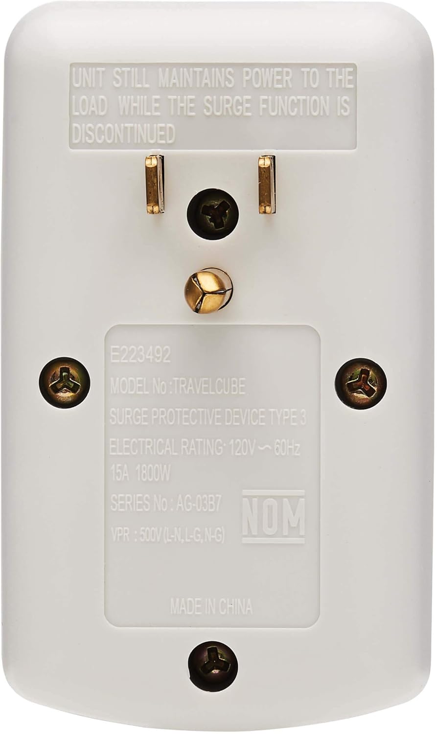 TRIPP LITE 1 Outlet Portable Surge Protector Power Strip, Direct Plug in, Tel/Modem Protection