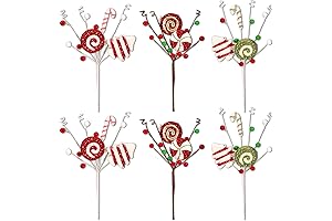 Festive Candy Cane Christmas Tree Picks for Seasonal Cheer