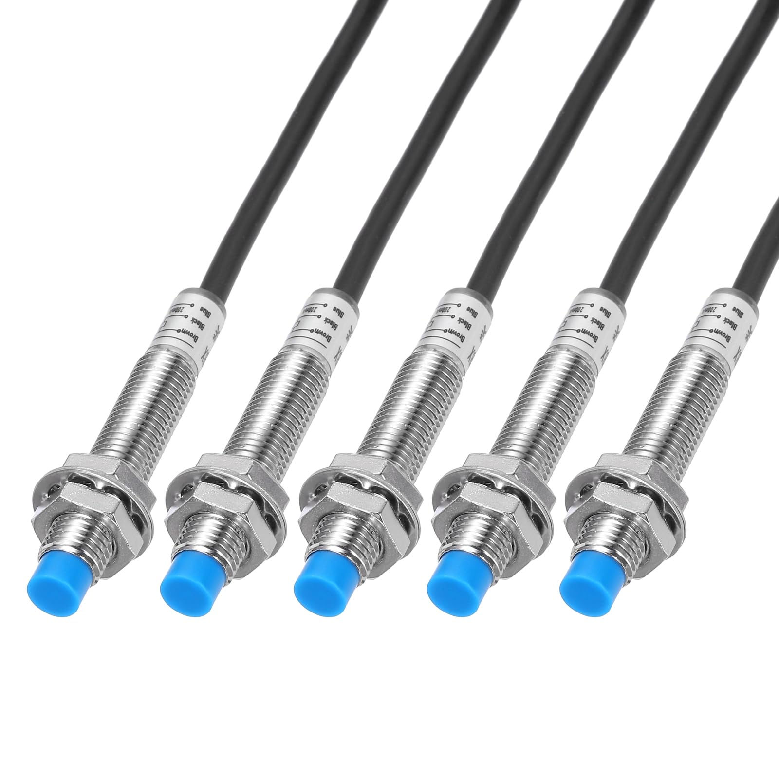 QUARKZMAN M8 Annäherungssensor Induktiver Näherungsschalter NO Normalerweise Offen NPN 2mm Erkennungsabstand DC 6-36V LJ8A3-2-Z/BX 1m 5Stk