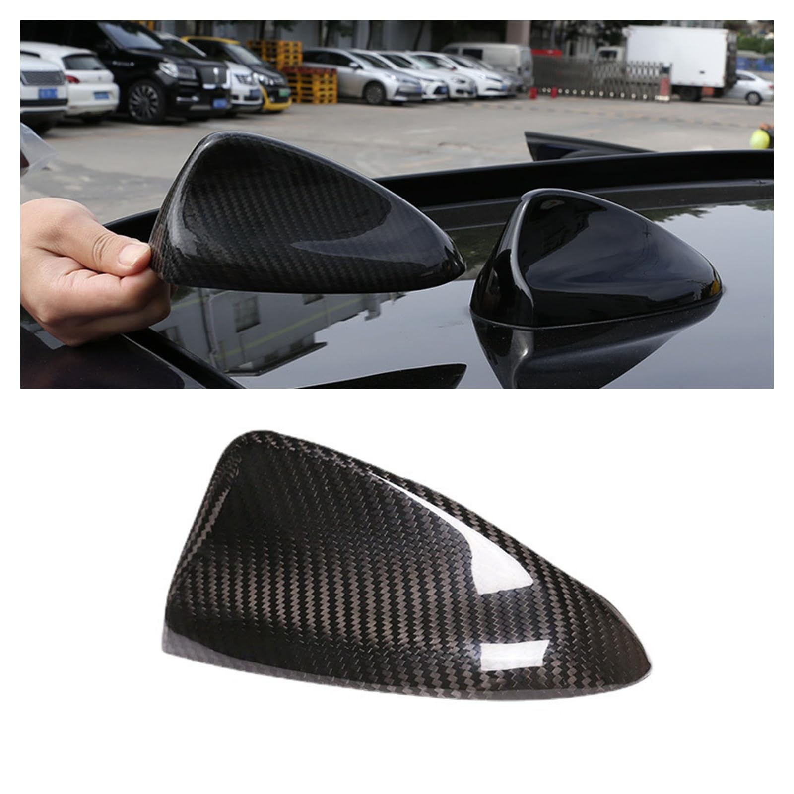 Cover Antenna Pinna Squalo Adesiva In Vero Carbonio Per VW TIGUAN AD1