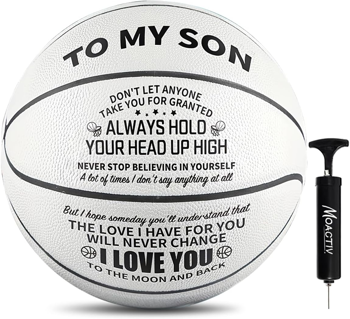 Basketball Gifts for Parents for Their Sons - Suitable for Indoor and Outdoor - Personalized Christmas Graduate Day Gifts - Gifts with Love