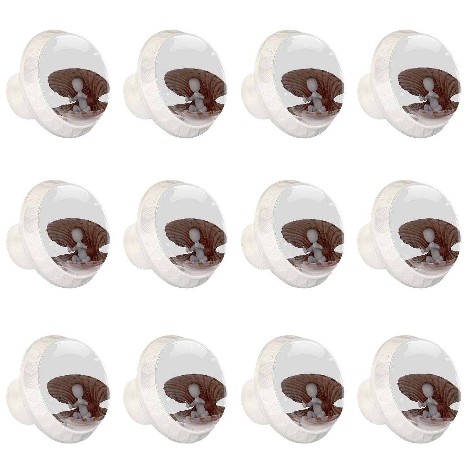 Boutons d'armoires de cuisine poignées blanches pour placards et tiroirs de salon