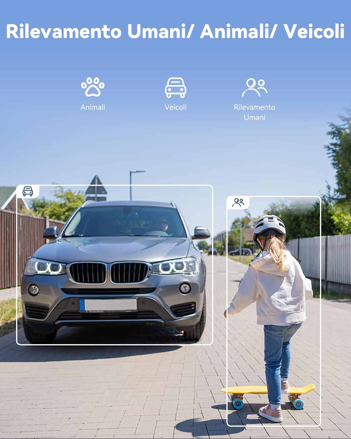 Imou 4K PoE Telecamera Wi-Fi Esterno, Telecamera Esterna, Modalità Privata | 2,4g, Visione Notturna a Colori, Rilevamento Umano/Veicoli/Animali, Allarme con Sirena/Faretto, Audio Bidirezionale,
