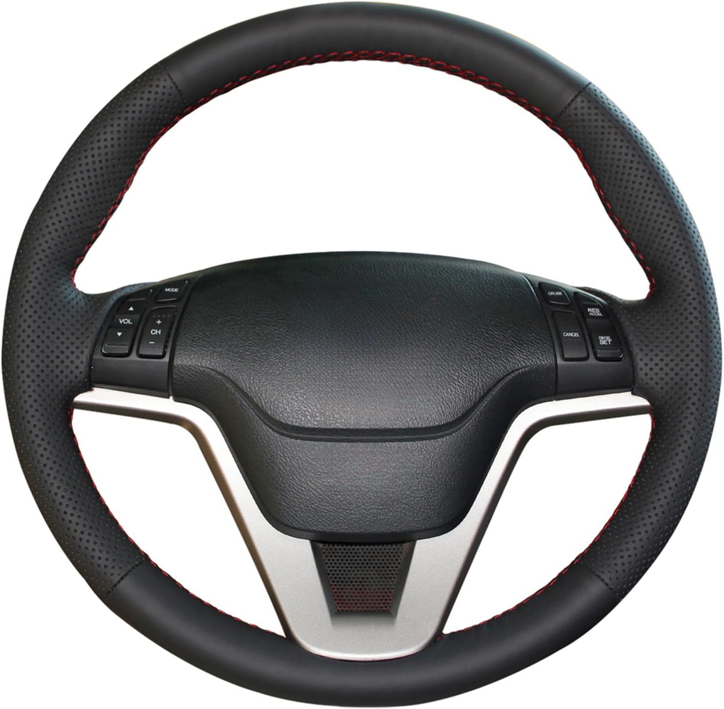 MEWANT Leather Steering Wheel Cover for Honda CR-V CRV 2007 2008 2009 2010 2011 / Steering Wheels Accessories for Honda CR-V CRV
