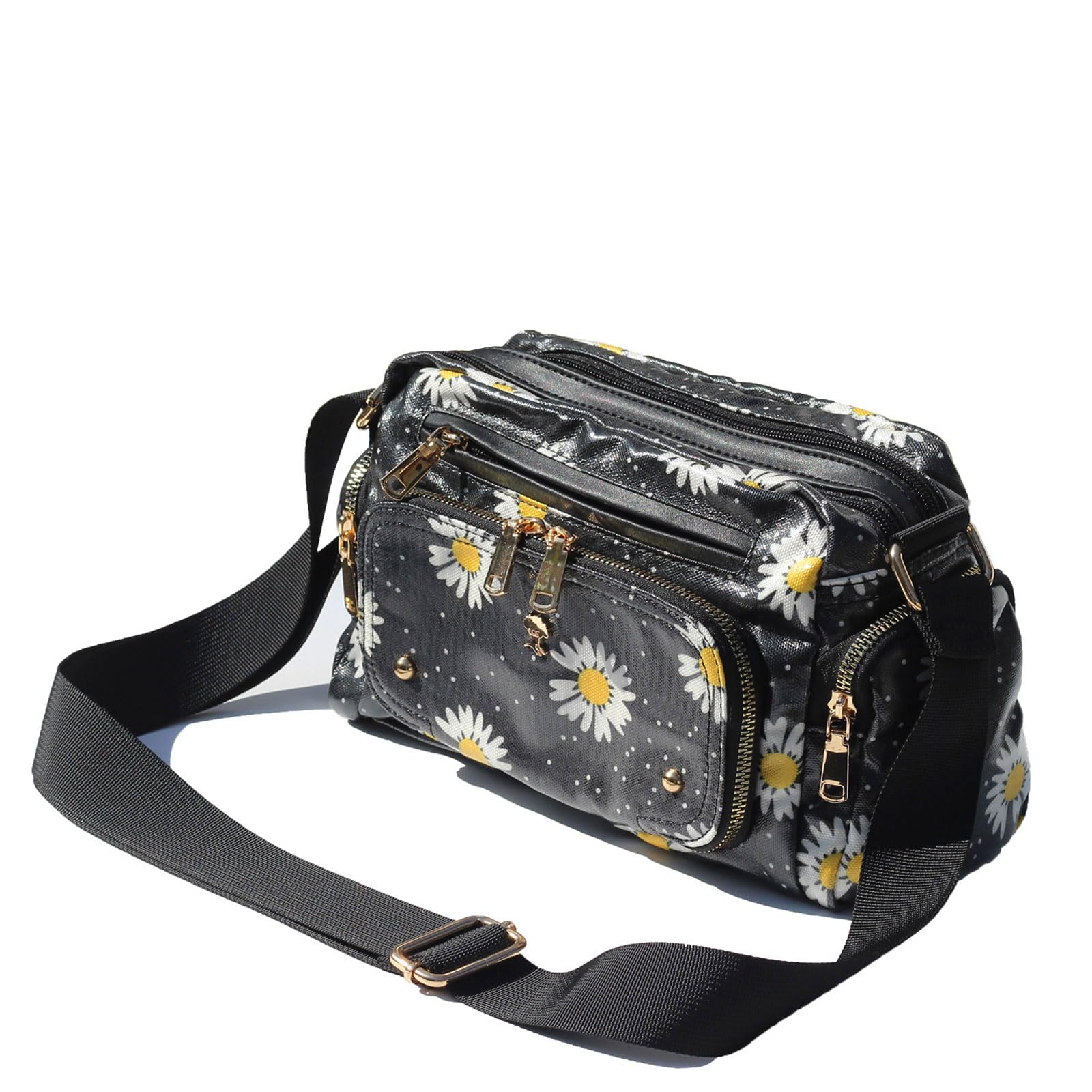 Women Fashion Tote Crossbody Handbags for Women Multi Pockets Shoulder Bag Nylon Travel Purse