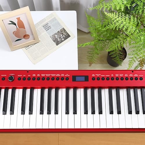 Miniatura 3 de C-811D - Piano digital con peso de 88 teclas, piano para principiantes, teclado eléctrico de tamaño completo con soporte, adaptador de corriente
