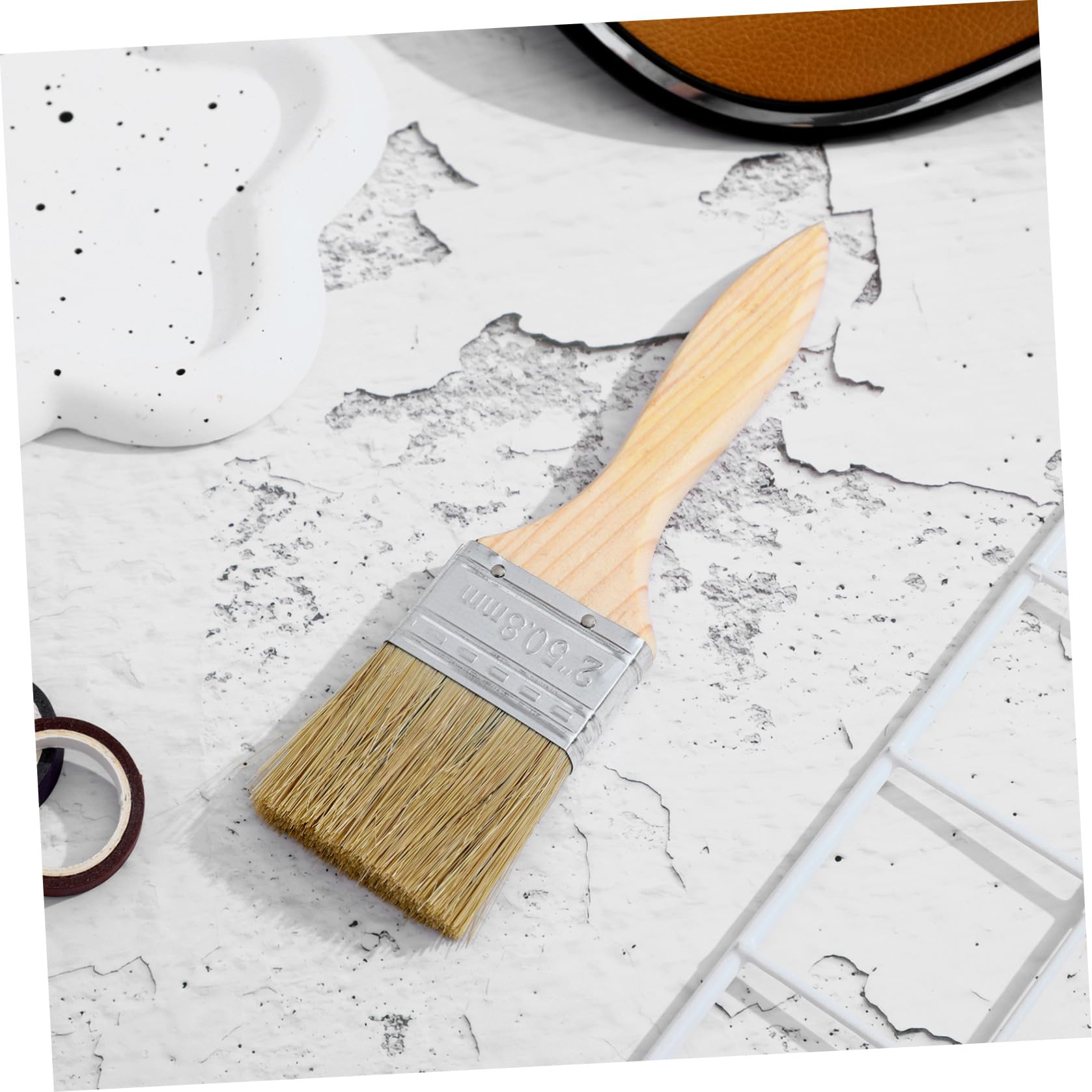 Healeved 30 Pezzi Pennello per Pittura con Manico in Legno Spesso, Set, Applicazione Liscia della Vernice, Impugnatura Comoda, per Progetti Artistici e Miglioramento Casa