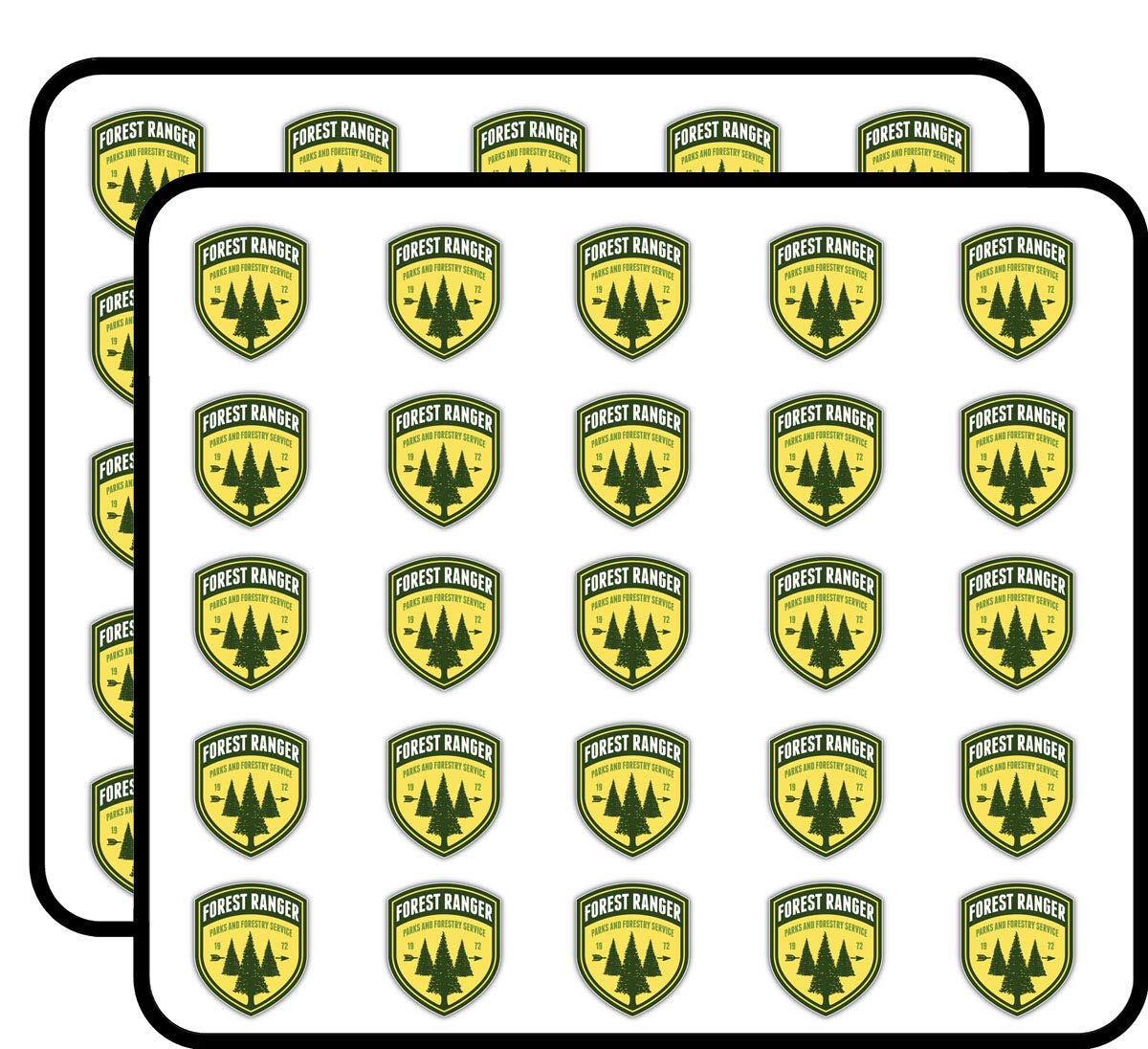 Forest Ranger Label Decorative Scrapbooking Sticker Waterproof Vinyl Stickers for Water Bottle, Laptop & Phone Case – 50 Pack