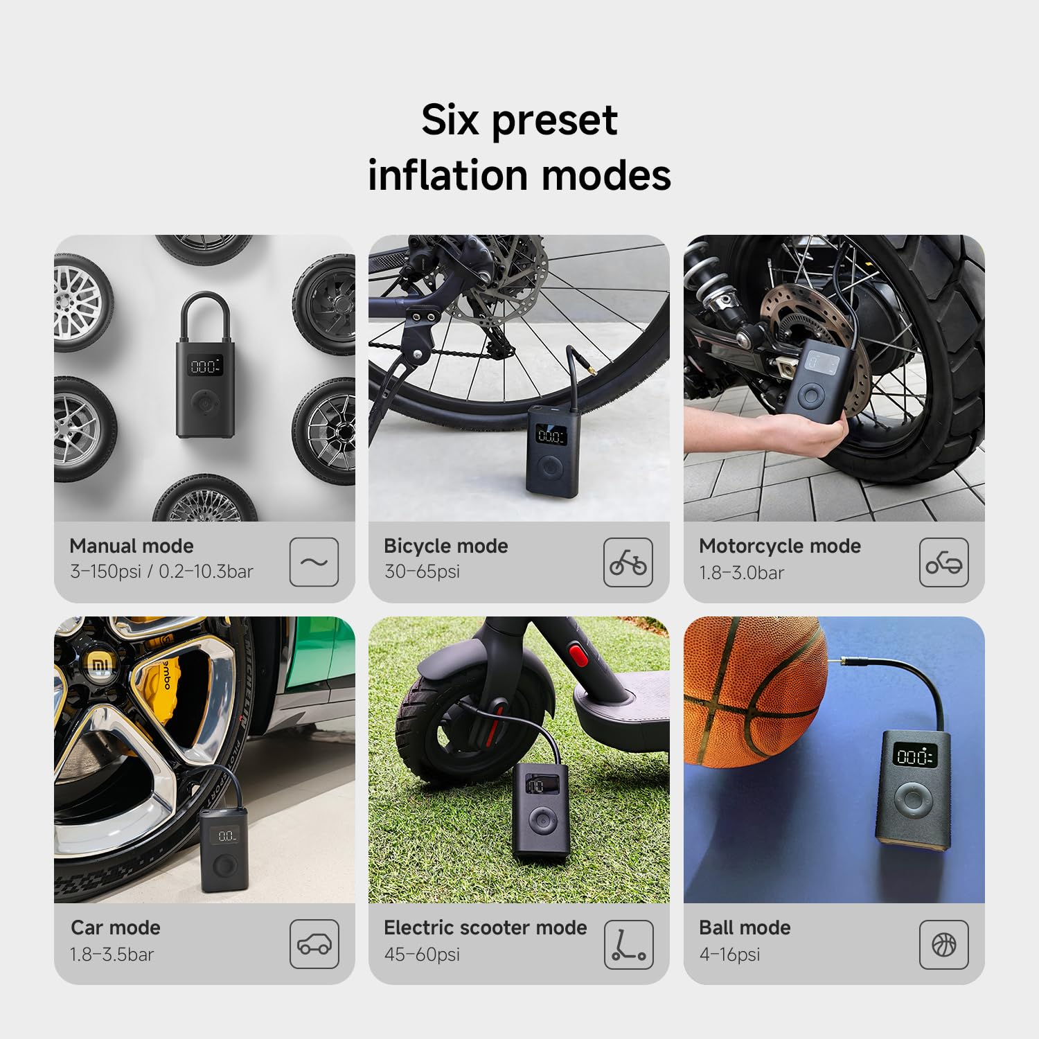 Xiaomi Portable Air Compressor - Fast Inflation! -3