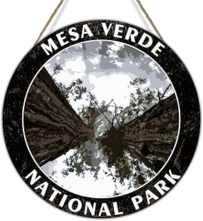 Round Welcome Sign Sequoia National Park Sign Wood Decor United States National Parks Travel Gift Wall Home Decoration Plaque Vintage Rustic Wood Signs Wall Decor 12x12in